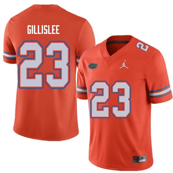 Men's NCAA Florida Gators Mike Gillislee #23 Stitched Authentic Jordan Brand Orange College Football Jersey UDD0265SP